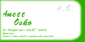 anett osko business card